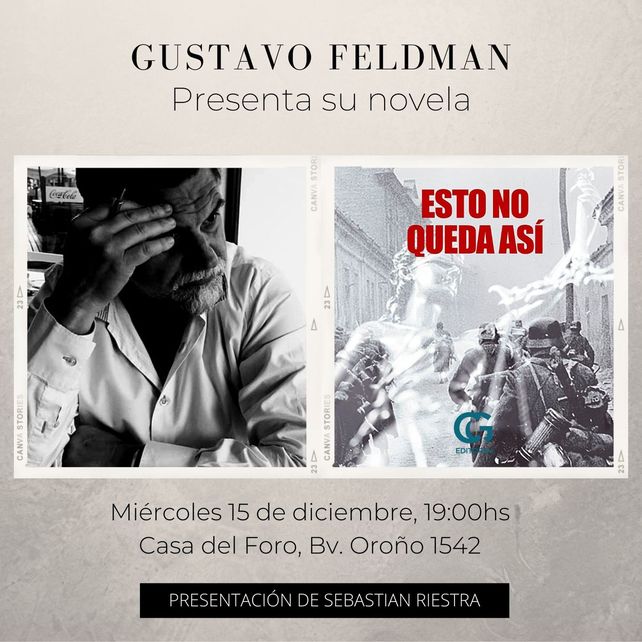 El abogado Gustavo Feldman presenta en sociedad su primera novela