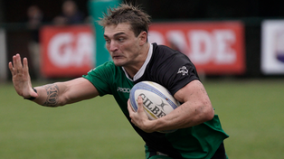 Guido Chesini, centro de Duendes. El verdinegro logró, trabajosamente, su primer triunfo en el torneo.