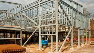 Así es la estructura de acero que se utiliza en este tipo de construcción en seco.