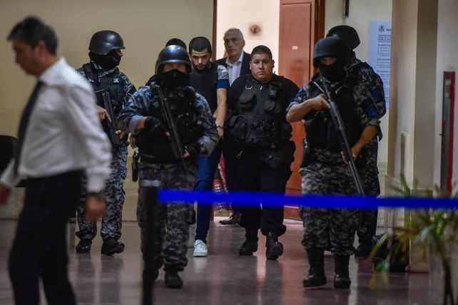Alan Funes cuando compareció ante la Justicia en 2018 en los tribunales de Rosario.&nbsp;