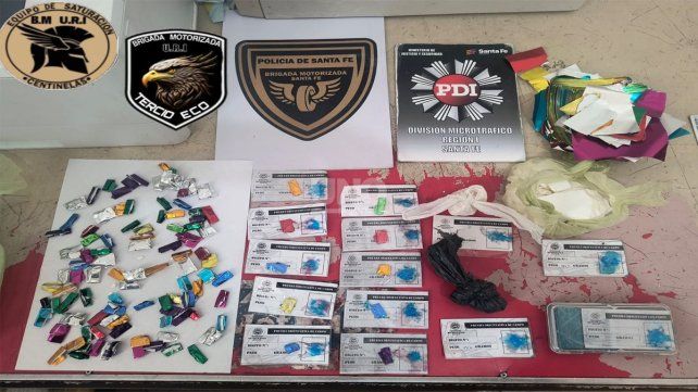 La droga secuestrada en el hotel Rivadavia del macrocentro santafesino