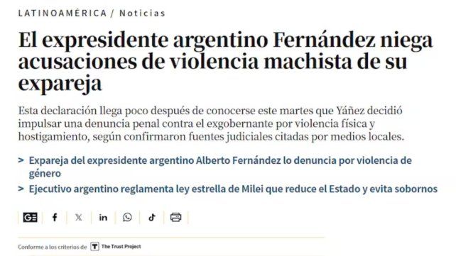 La nota del diario El Comercio.