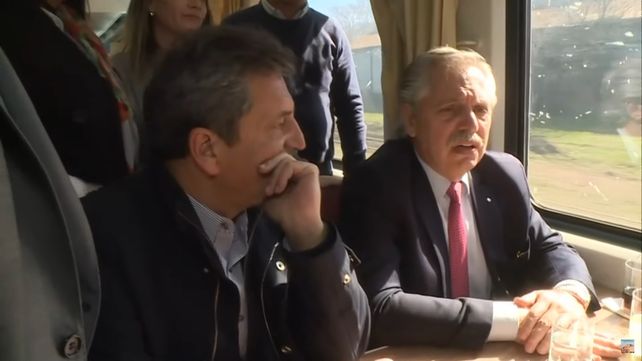 En vivo: Alberto y Massa, en el acto de inauguración del tren que une Cañada de Gómez y Rosario