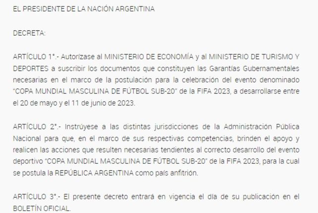 Sergio Massa y Chiqui Tapia anuncian que la Argentina realizará el Mundial Sub-20