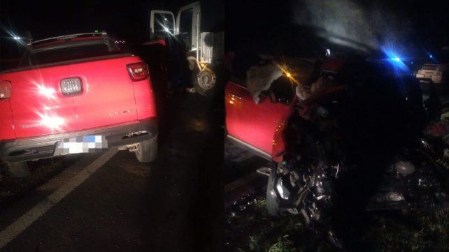 El conductor de la camioneta que chocó contra dos camiones se encuentra grave.
