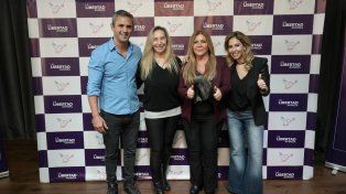 Ana Cantiani junto a a la presidenta de La Libertad Avanza, Karina Milei, el Presidente de la Cámara de Diputados de la Nación, Martin Menem y la Diputada Nacional, Romina Diez.
