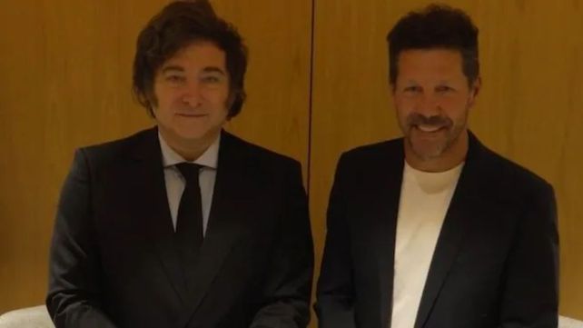 El presidente Javier Milei junto al Cholo Simeone en Madrid El presidente Javier Milei junto al Cholo Simeone en Madrid
