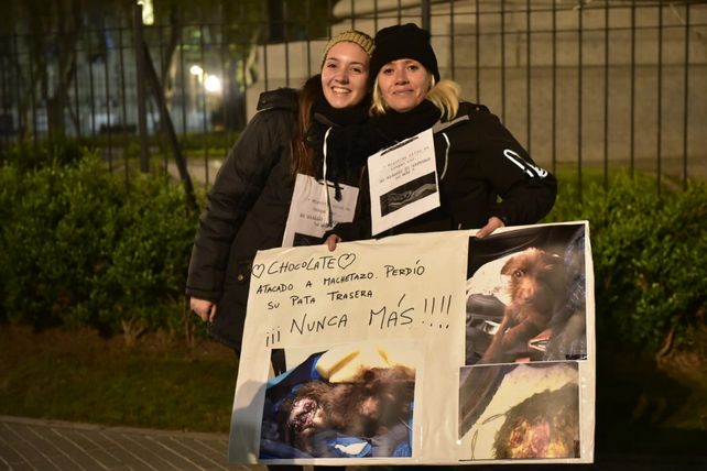 Rosario le hizo frente al frío y se manifestó en contra del maltrato animal