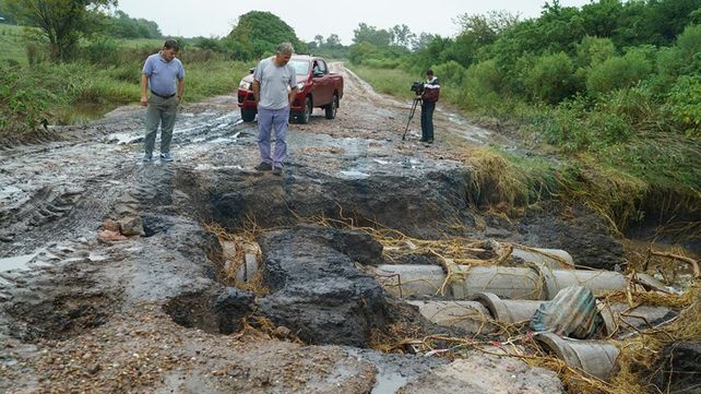 Extremo peligro. La ruta provincial 42 se volvió intransitable y presenta daños cuantiosos.&nbsp;