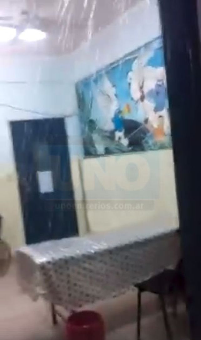 Más adentro que afuera. La lluvia fue intensa