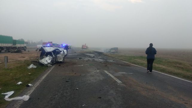 Choque frontal en ruta nacional 34 con un muerto y una mujer en estado grave. IMÁGENES FUERTES.