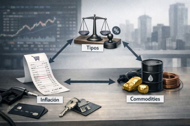 Inflación, tipos y materias primas, el triángulo que mueve la economía y tu bolsillo