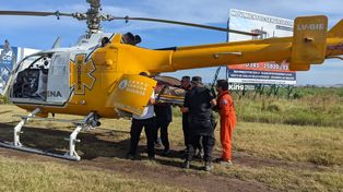En enero, la aeronave sanitaria asistió a un traumatizado en plena autopista en la zona de Funes.