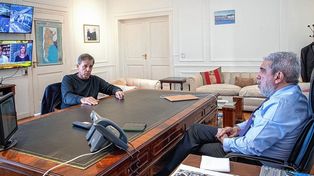Emilio Jatón con Aníbal Fernández