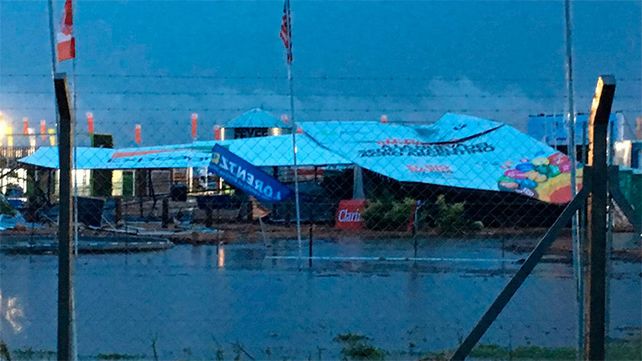 Suspenden las actividades en la ExpoAgro por los daños que causó el temporal