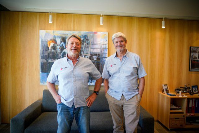 El ingeniero Luis Depaoli junto al arquitecto Luis Troscé