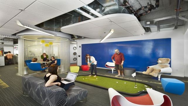 Tendencia. Un sector de descanso en una oficina de Google.&nbsp;