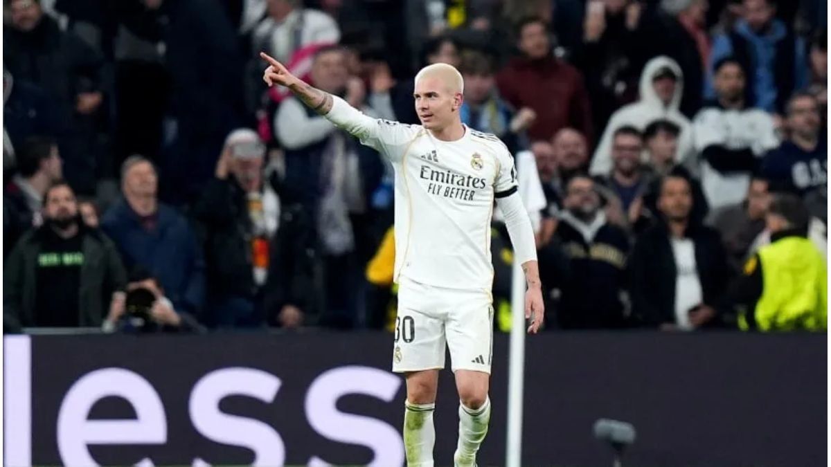 Franco Mastantuono marcó su primer gol en la Champions League