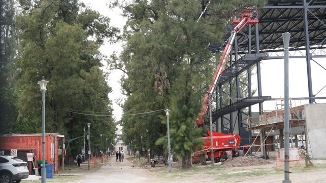 Obras en el otrora predio de la Rural.