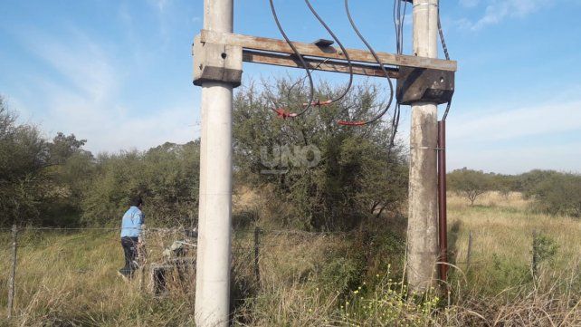 El transformador de la EPE robado en la Ruta Nacional 19.