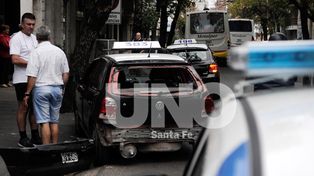 Fuerte choque en el microcentro santafesino