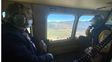 Fernández  sobrevoló zonas  incendiadas en Chubut y anunció ayuda para la región