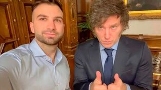 Javier Milei y Mauricio Novelli, uno de los protagonistas del criptogate y con quien el presidente mantiene una relación de larga data.&nbsp;