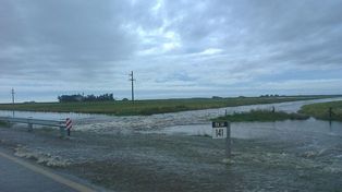 Corte total en la ruta 34 a la altura del km 141 por agua en la calzada