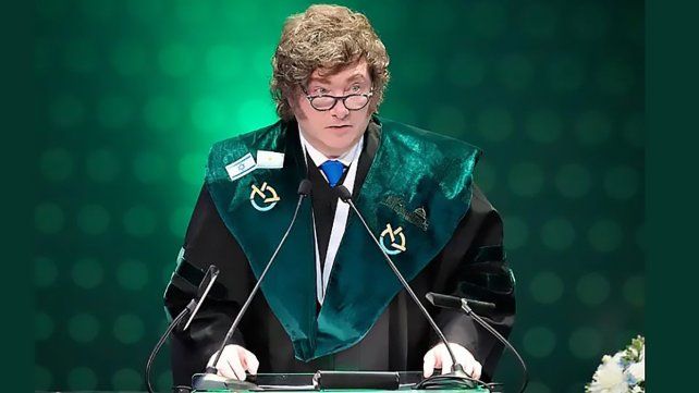 Durante un homenaje al Rebe de Lubavitch