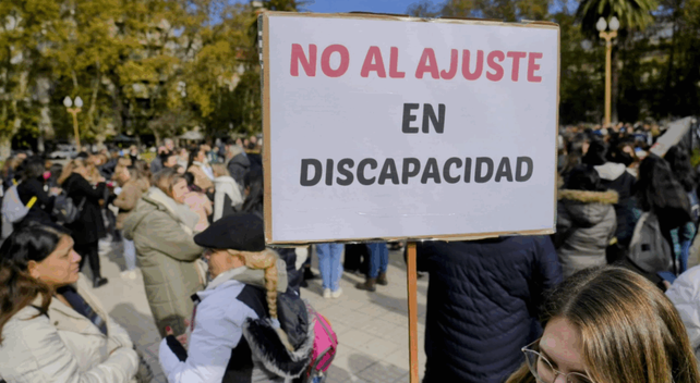 Instituciones y familias de personas con discapacidad realizaron numerosas manifestaciones en todo el país para advertir sobre la crisis que atraviesa el sector.