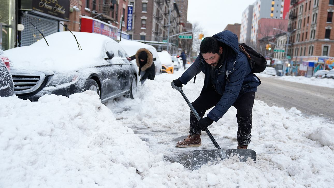 Tormenta de nieve en EE.UU. en imágenes