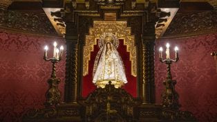 La escultura de la virgen del Rosario tiene 250 años de antigüedad.