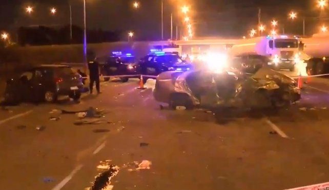 El siniestro. El choque se produjo a la altura de Granadero Baigorria.