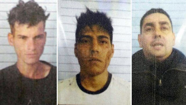 Los tres evadidos en la tarde del jueves de la Comisaría de barrio El Pozo