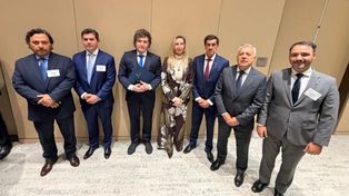 Milei se mostró con los gobernadores dialoguistas en Nueva York