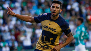 Eduardo Salvio marcó su primer gol para Pumas UNAM en su debut en México