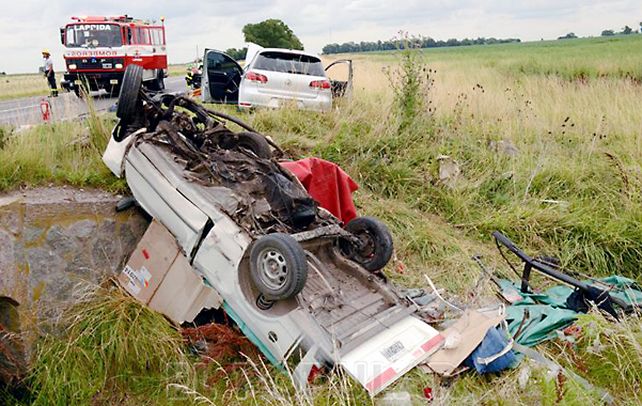 Accidente. El choque ocurrió ayer en la ruta provincial 51