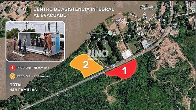 Crecida del río Paraná: analizan la instalación de un segundo centro de asistencia a evacuados en Alto Verde