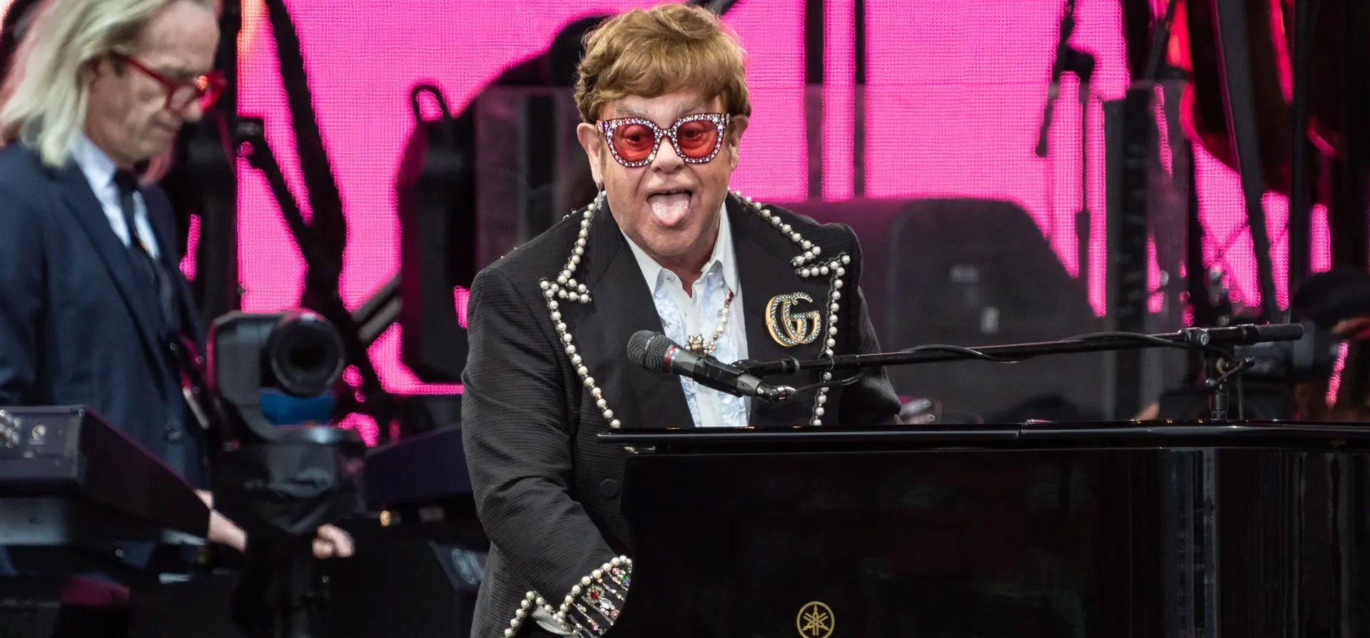 Christchurch, Nueva ZelandaElton John se presenta en el Orangetheory Stadium. Fotografía: Rob Ball/WireImage