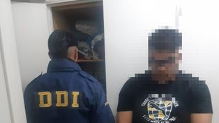 Santiago S. al momento de ser detenido en Rosario