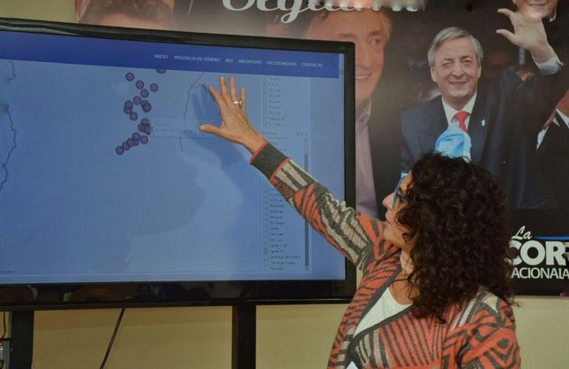 Norma López presentó el mapa interactivo con los femicidios en todo el país.&nbsp;