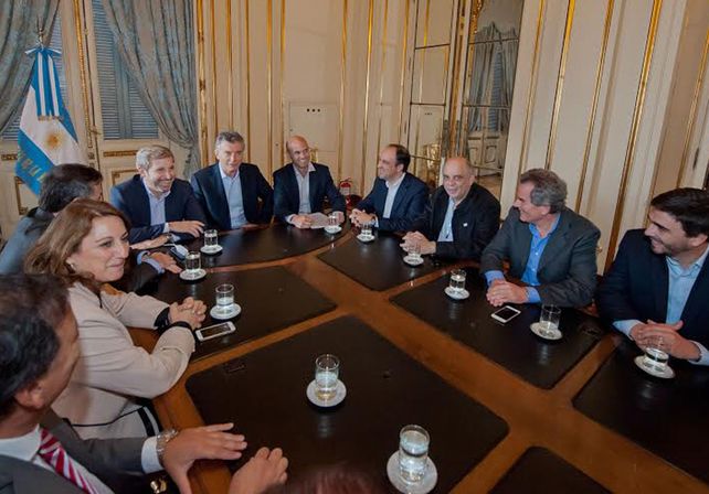 Reunión. El Presidente recibió a los intendentes