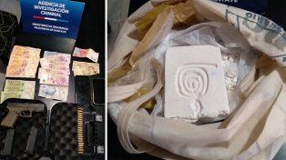 Se secuestraron más de un millón y medio de pesos, un ladrillo de cocaína con el logo de la marca turística de Perú, reales, dólares y chalecos balísticos.&nbsp;