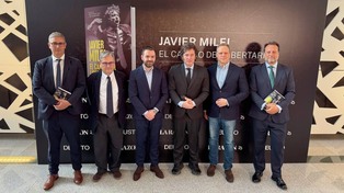 El presidente Javier Milei presentó su libro en España, en el marco de su viaje al país europeo para apoyar al líder del partido de ultraderecha Vox.