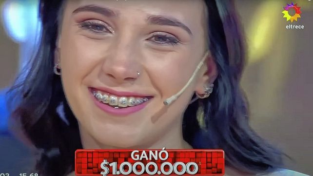Joven de Concordia se llevó el millón en Los 8 Escalones