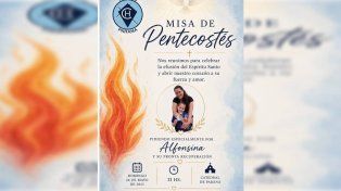 Misa de Pentecostés en la Catedral: Paraná se une en oración por la salud de Alfonsina Suárez Botteri