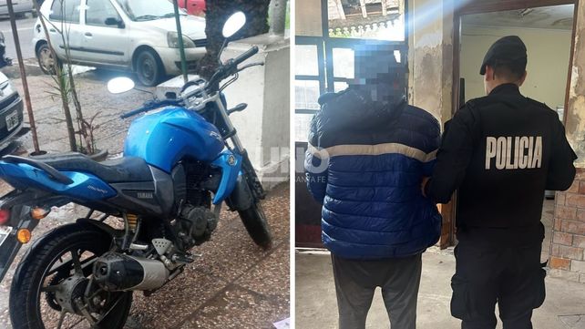 Aprehendido por robo: un hombre de 39 años fue detenido en Santa Fe por sustraer una moto Yamaha.