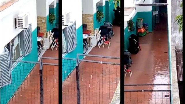 Captura del video que grabó el albañil.&nbsp;