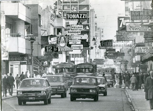 Una imagen de 1979 de la calle San Luis que frecuentaba Jorge Chiche Sauan y sus amigos