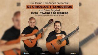 Guillermo Fernández presenta De Criollos y Tangueros en Paraná